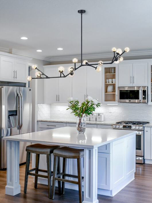 Stone Lighting PD134CRSNM3M Pendant Satin Nickel Finish with Pristine Crystal Cut and Polished Glass s Shades 